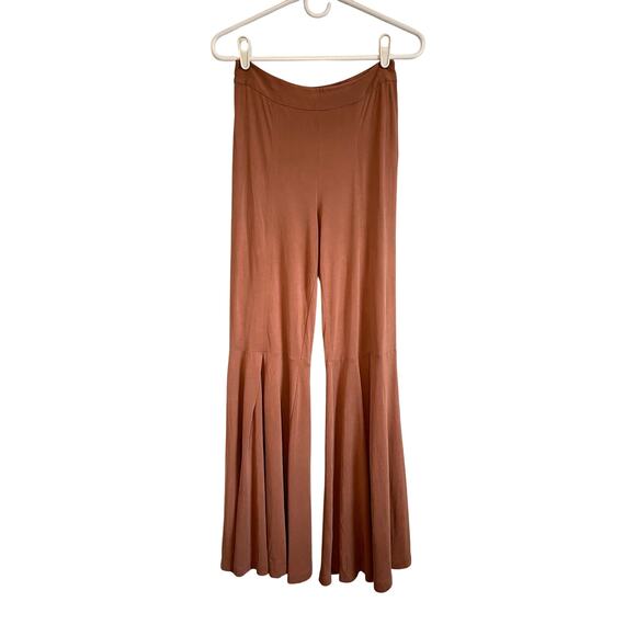 Free People pink high waist bell bottom pants side zipper lightweight stretch XS - Picture 1 of 7